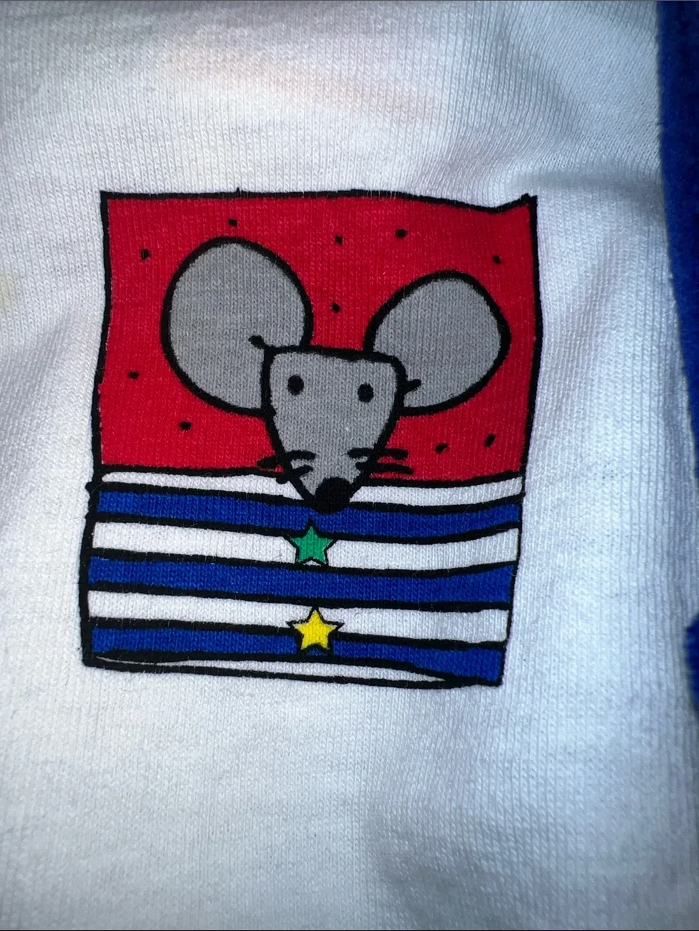 Vintage Kids NOS 2 Piece with Cute Mouse and Star Theme